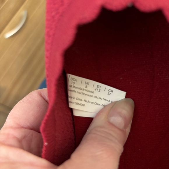 Red Fabric flats by Dearfoam - size 10 - NEW - Picture 5 of 5